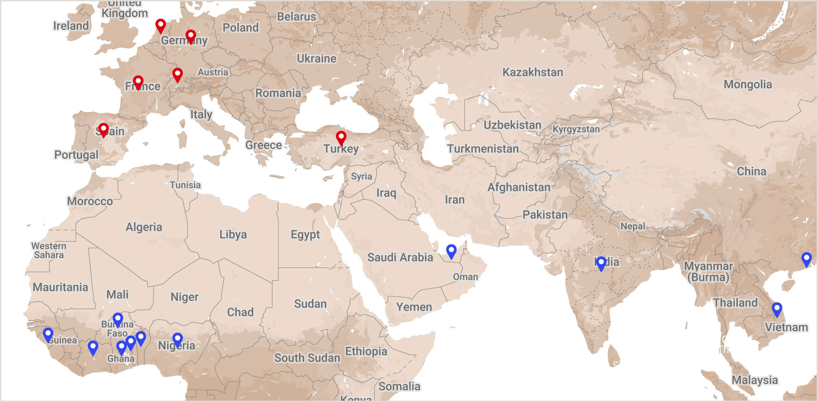 AVEL Global Business map image